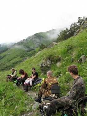 На привале (Кавказ 2008)