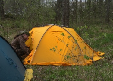 Алексор с новой палаткой (Вуокса 2008)